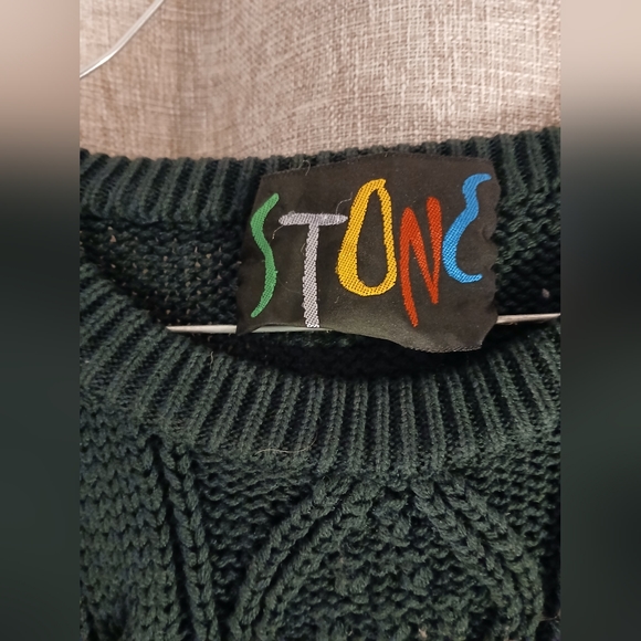 STONE WOMENS GREEN LONG SLEEVE WINTER SWEATER (SIZE UNKNOWN POSSIBLE XL) - Picture 3 of 3